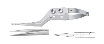 ЯЗЕРГІЛ МІКРО НОЖИЦІ БАГНЕТОВ. ПРЯМ.165MM